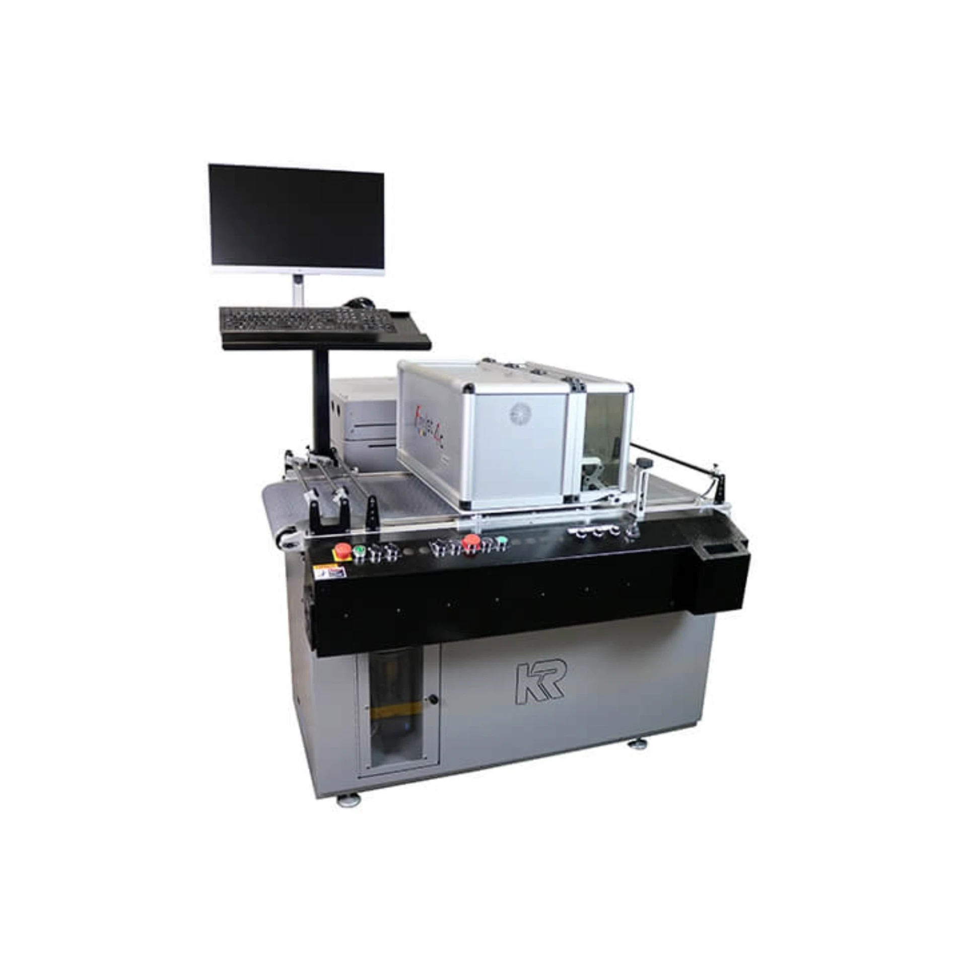 Kirk-Rudy FireJet 4C production color inkjet print module on a transport base