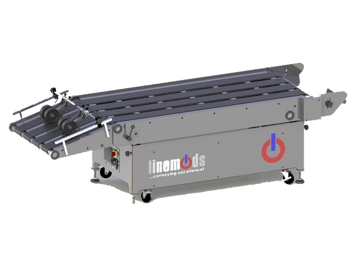 Conveyor-fed stacking unit for collating flat products