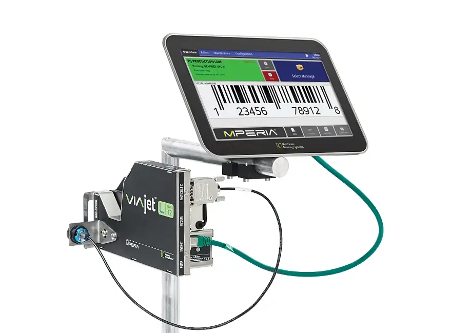 Matthews VIApack thermal inkjet coding package