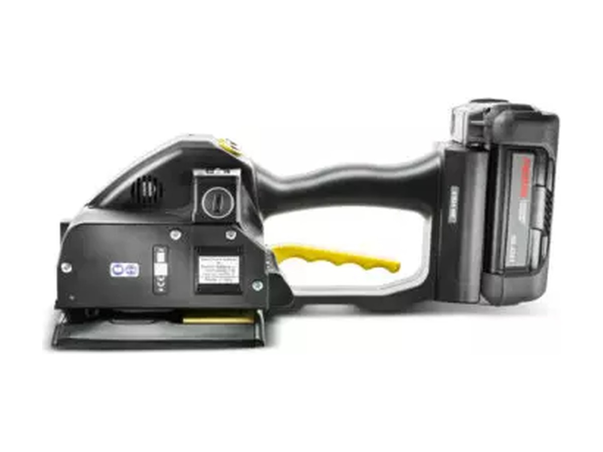 FROMM battery-powered plastic strapping tool