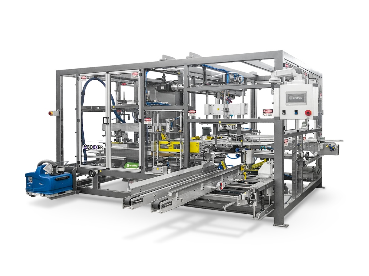 End/flex Boxxer all-in-one case erector, packer, and sealer system