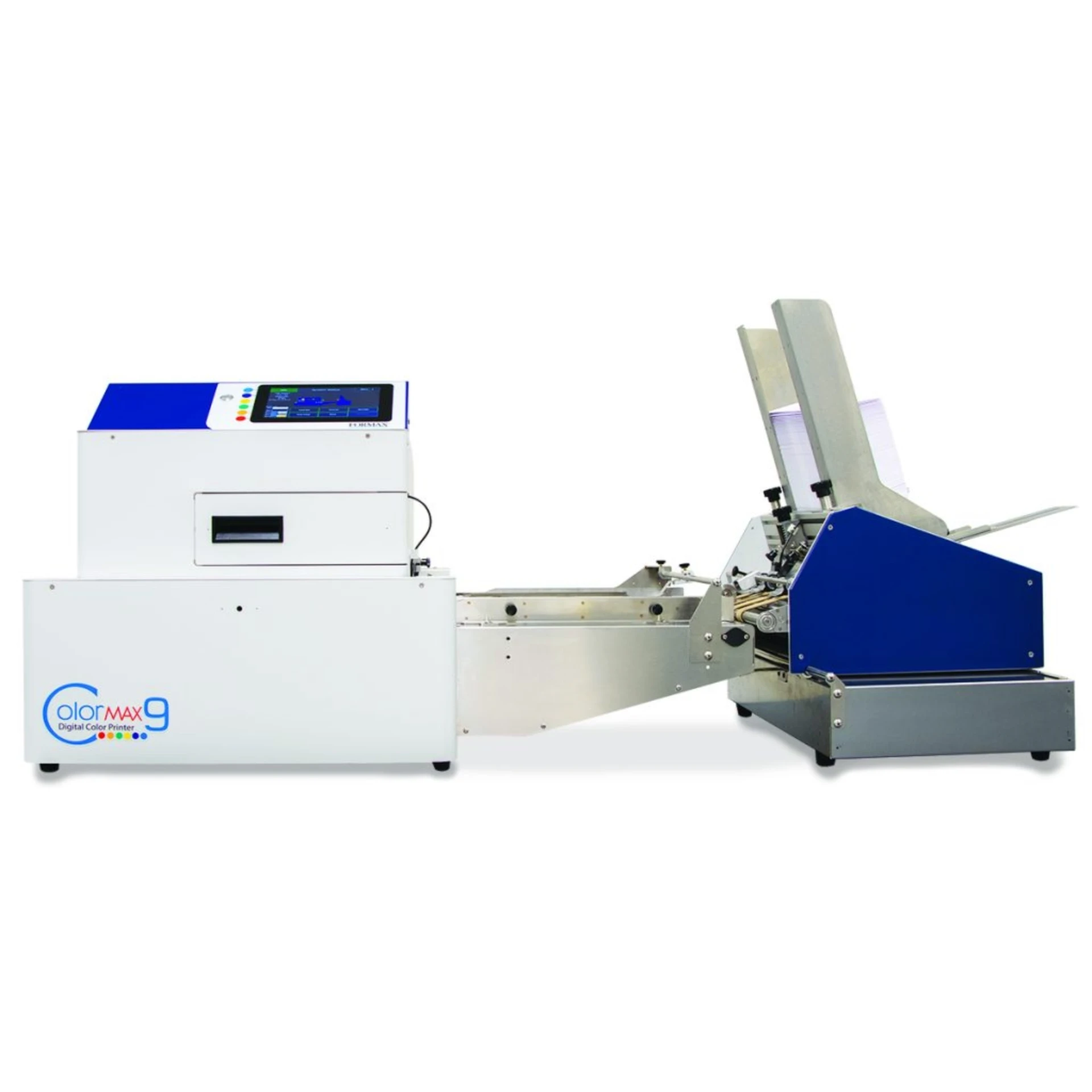 Formax ColorMax9 digital color envelope printer with feeder tower