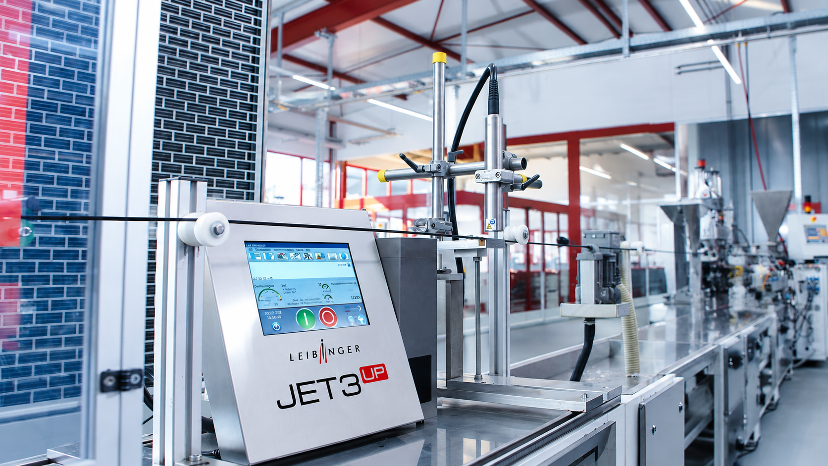 Leibinger JET3 UP inkjet coding and marking system installed on a production line