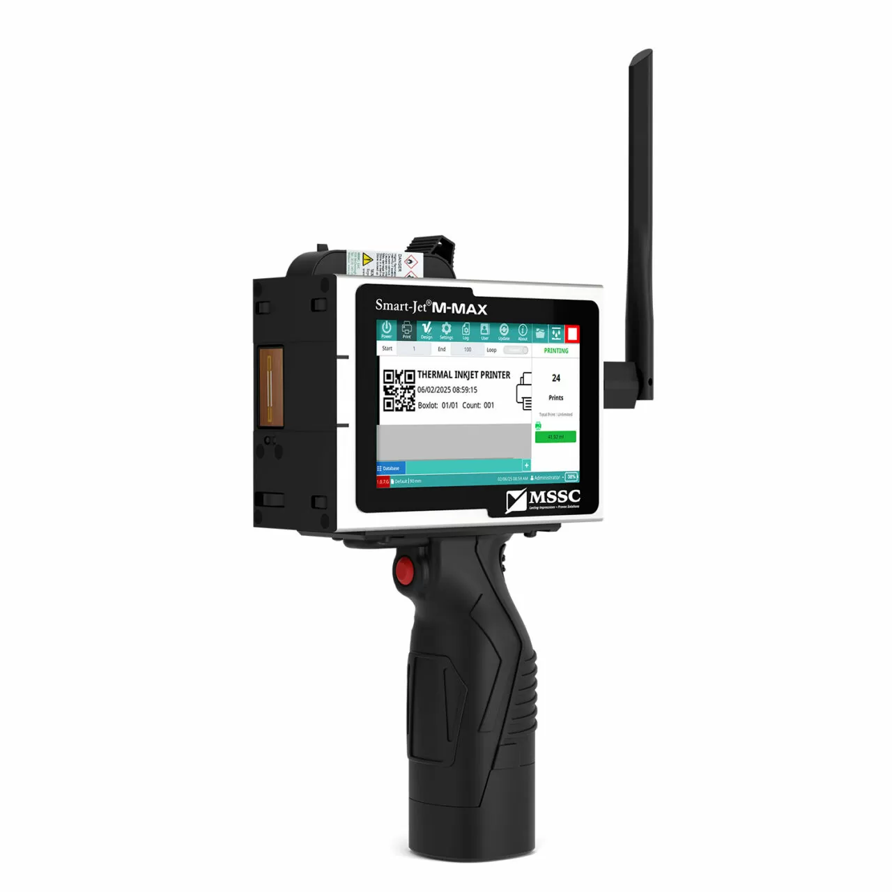 MSSC Smart-Jet M-MAX handheld thermal inkjet printer